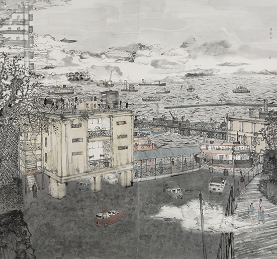 2014年 维多利亚港海滨 180X190CM 方向.jpg