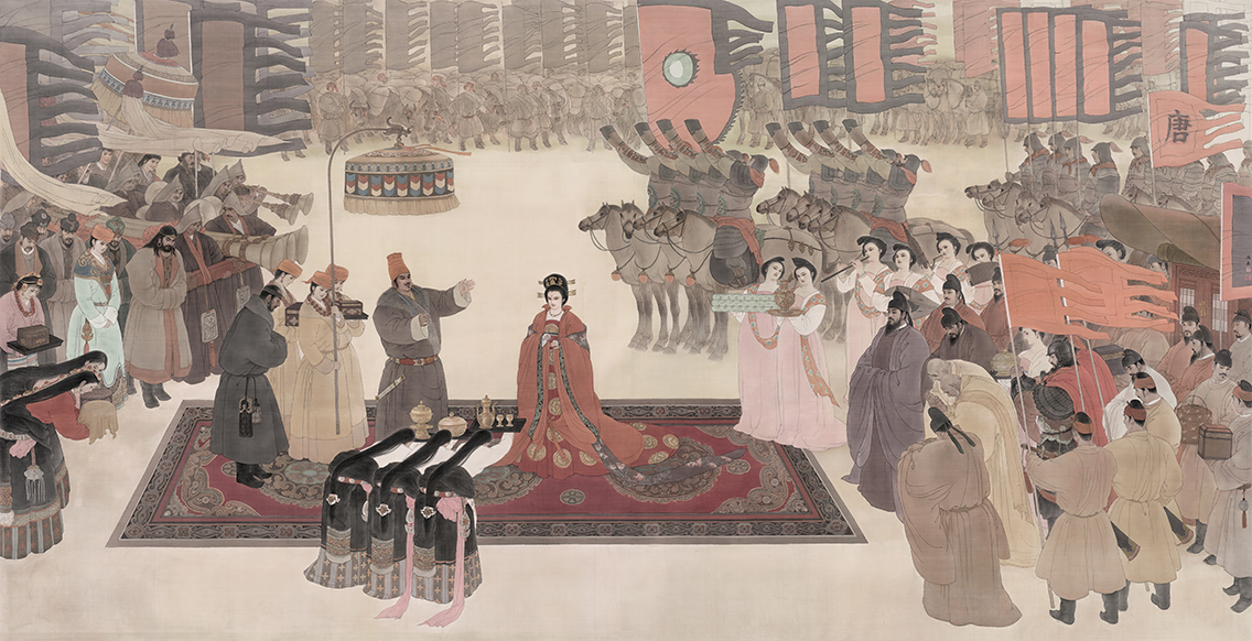 文成公主和亲  273x527cm 2016年作  中国画.jpg