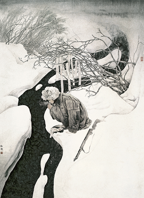 白山黑水 130x178cm 1982年.jpg