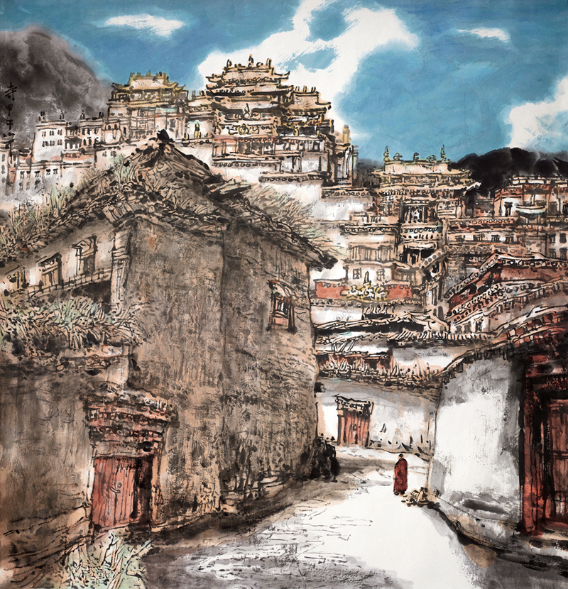 李小可《寺》 2014年 106×101cm.jpg