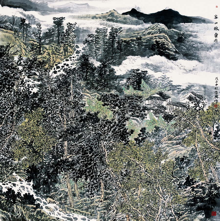 家山秋云图(124x124cm) 2008.jpg