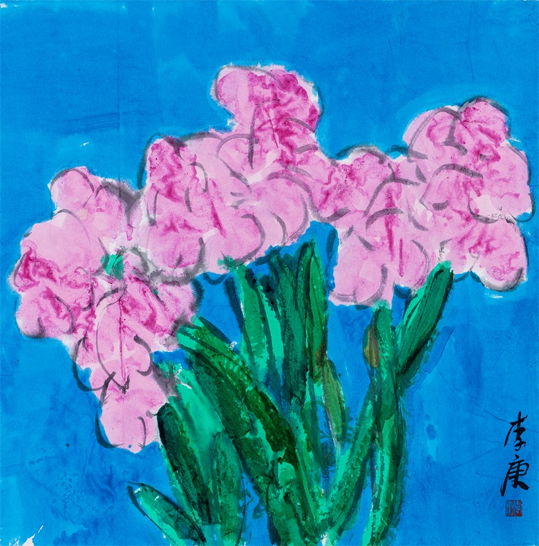 花卉之一 96×96CM纸本综合2016.jpg