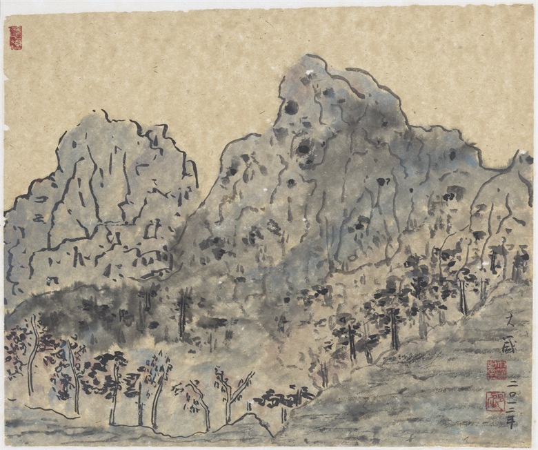 18.邵大箴《山水》2012年 水墨宣纸48x39cm.jpg