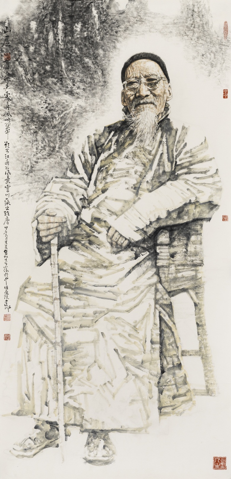 先贤录——黄宾虹 2014年  126cm X 260 cm    水墨 宣纸 中国画颜料.jpg