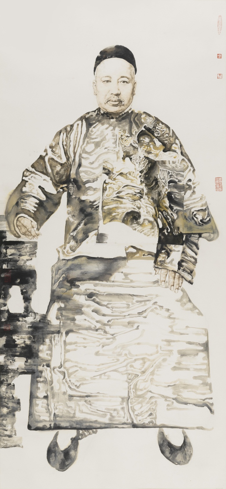 先贤录——康有为  2007年  260cmx 126cm       水墨  宣纸 中国画颜料.jpg