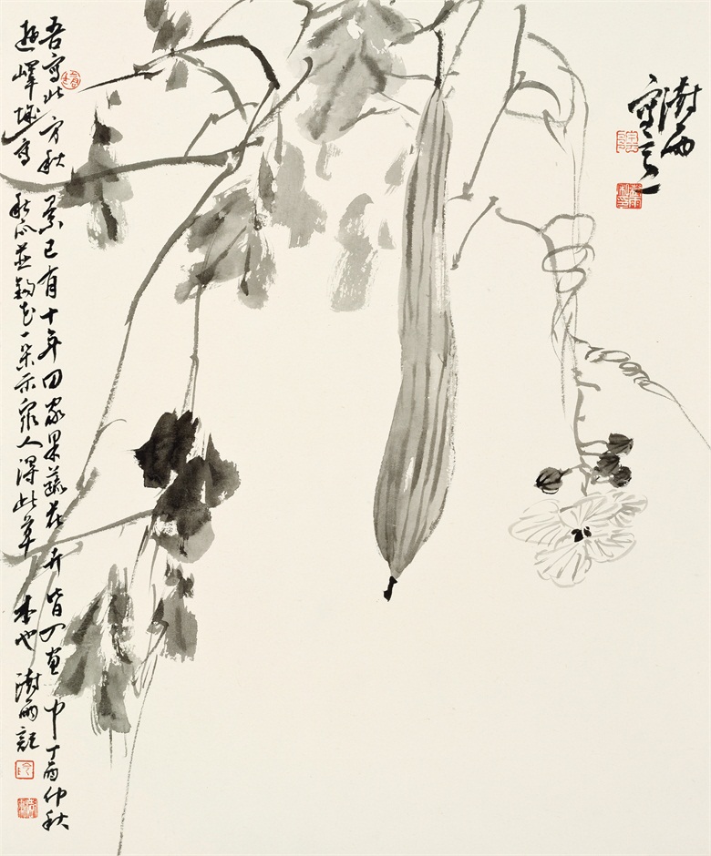 阴澍雨 秋老亦着花 纸本水墨 57×48厘米 2017.JPG