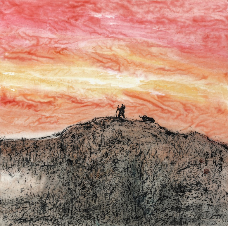 《天风歌古》，中国画，68x68cm,李宝堂.jpg