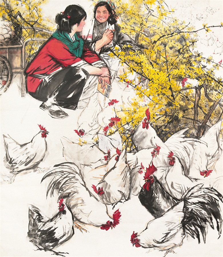 1972年 《迎春》145X120cm.jpg