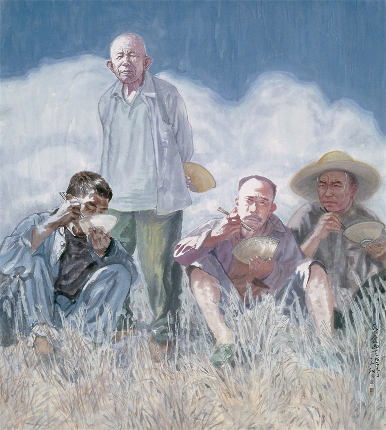 李翔  《食为天》  205x183cm  国画  2009年.jpg