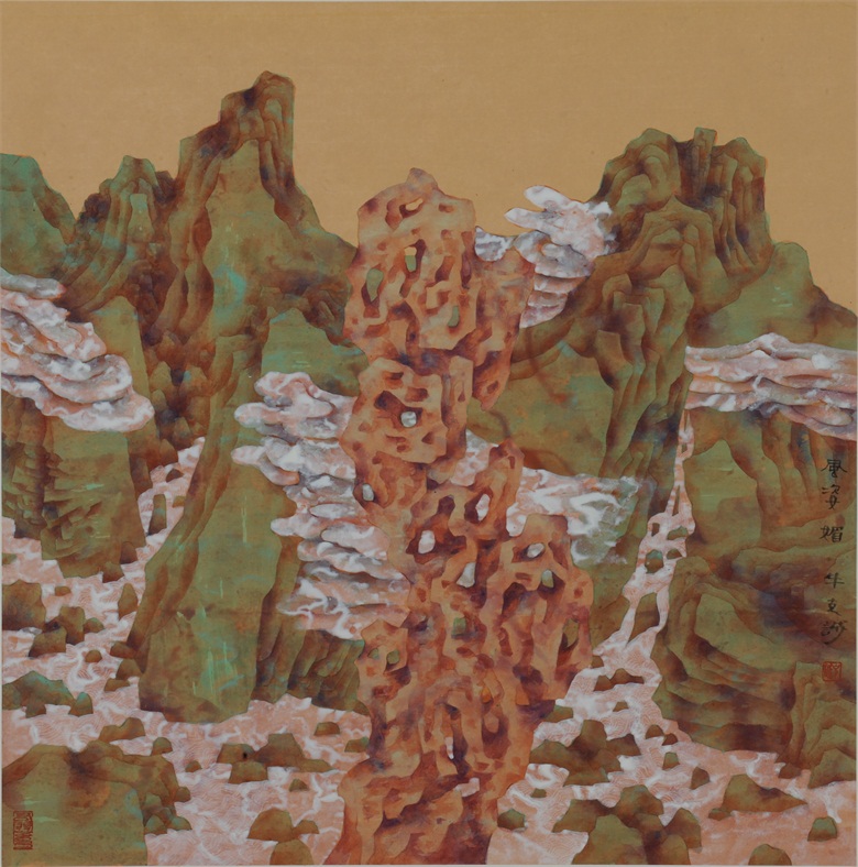 12，《风姿媚》　66x66cm　2012年　纸本工笔重彩.jpg