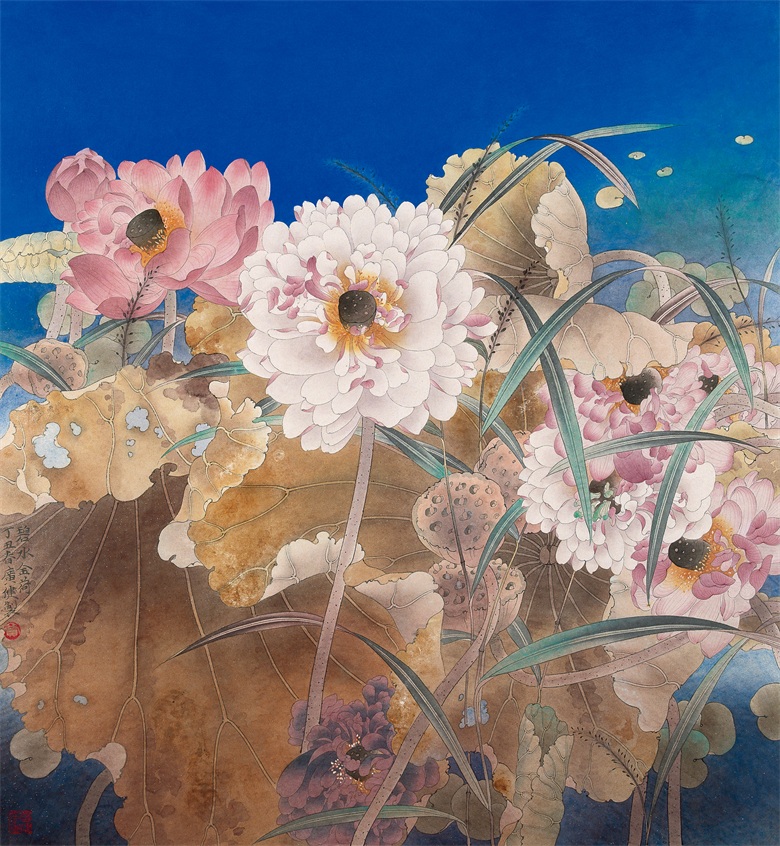 碧水金荷   76cm×68cm   1998年.jpg