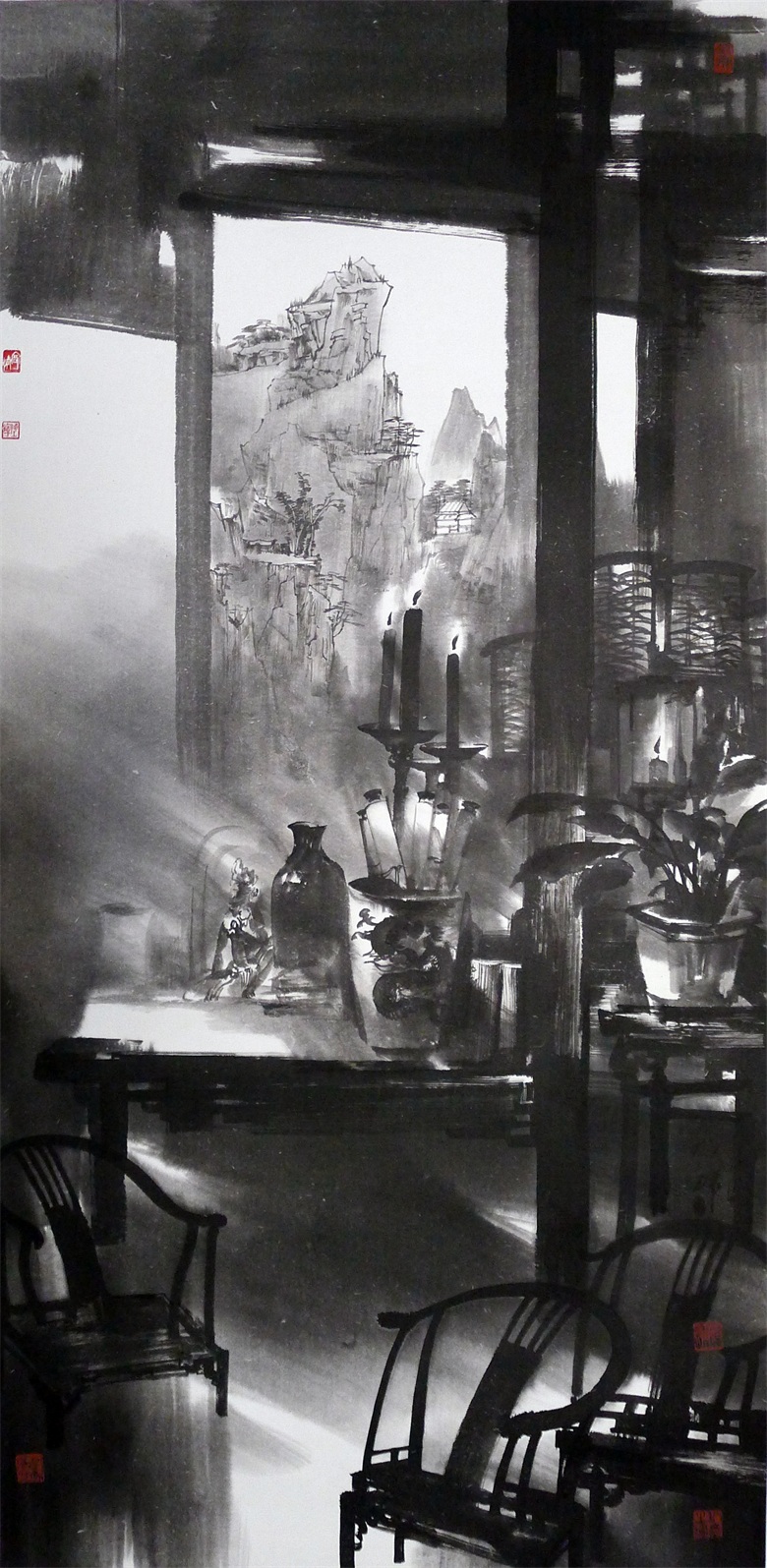 《晌午的光线》139cmx 69cm 2015年.jpg