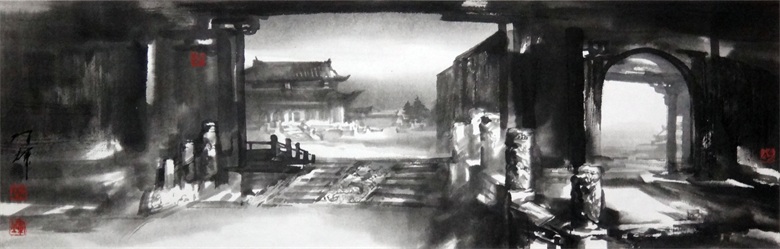 4《太庙余辉》70cmx23cm水墨纸本2010年.jpg