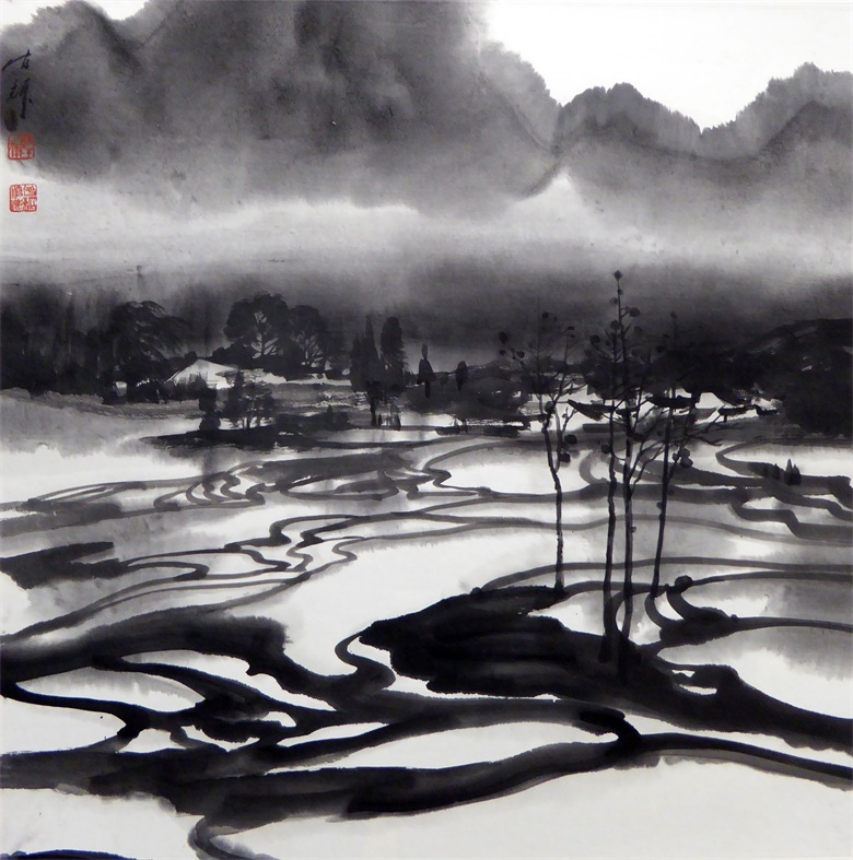 5《镜子田》69cmx69cm 2016.jpg