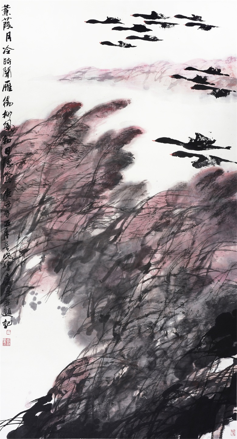 《杨柳风和日听莺》 96x178cm 2020 .JPG