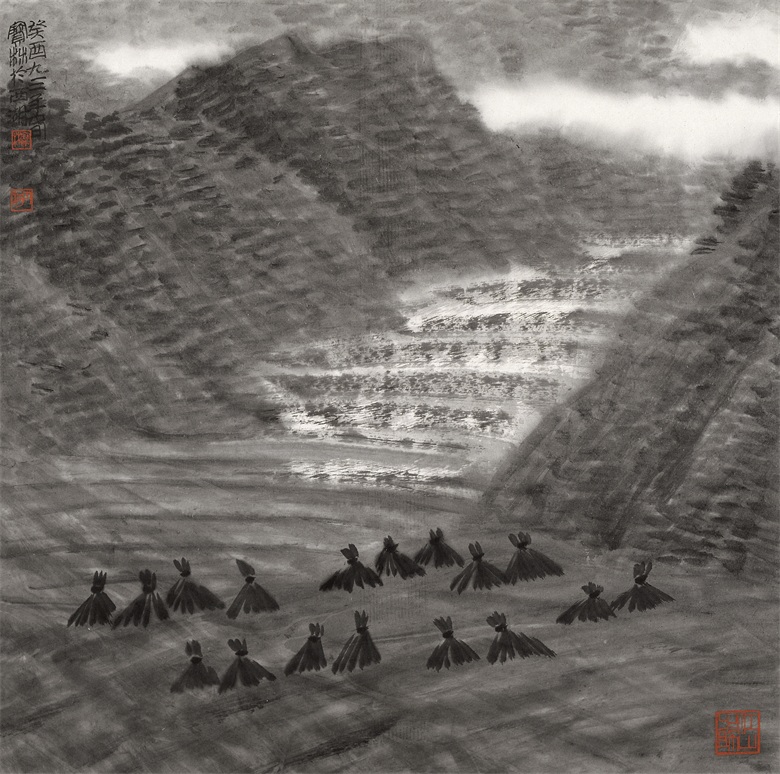 1993-《秋收后》-68cm×68cm-姜宝林作品（韩国亚洲美术馆藏）.jpg
