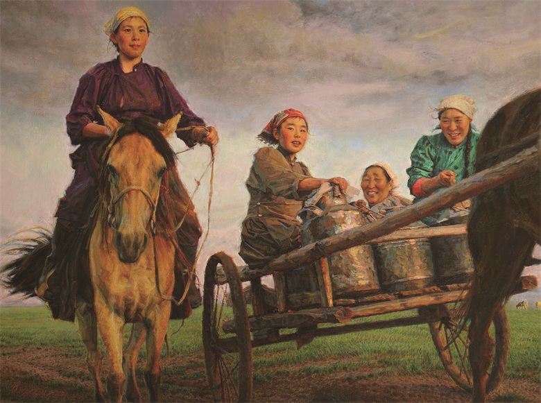 2009年《清风飘奶香》-布面油画-45.5x61 cm-荣获《研究与超越——第二届中国小幅油画展》优秀奖-龙力游.jpg