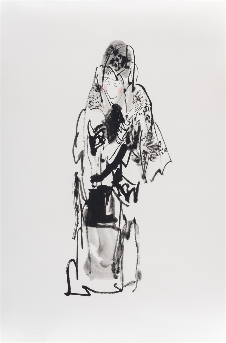 《墨韵》 106x66cm  丝网版画  2008年 阿鸽.jpg