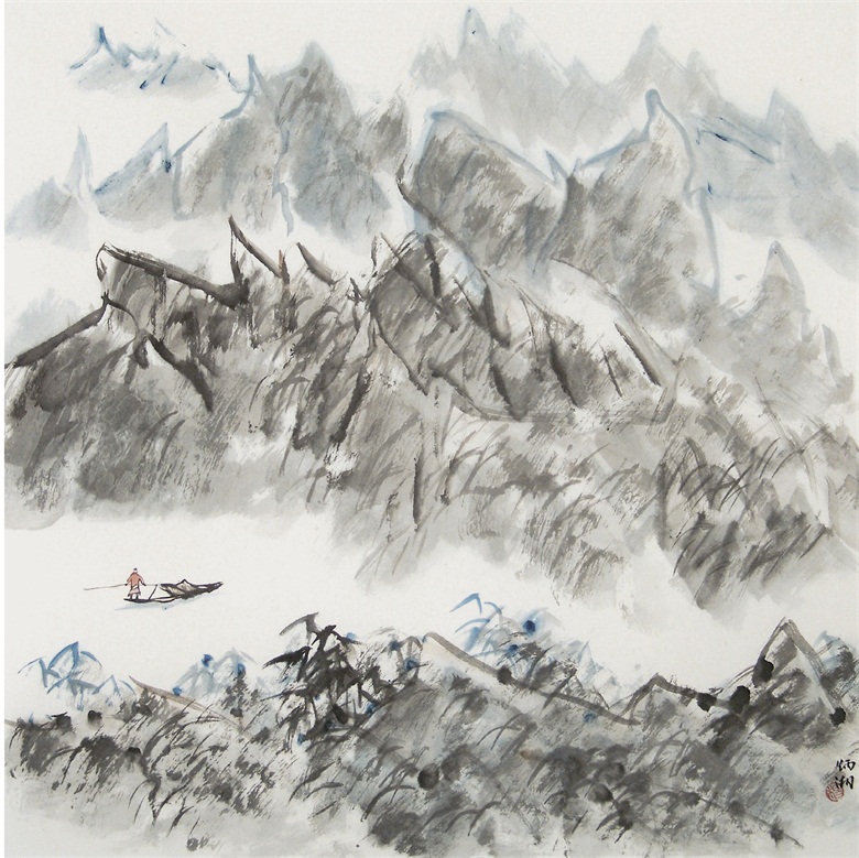 《 渔》68×68cm.jpg
