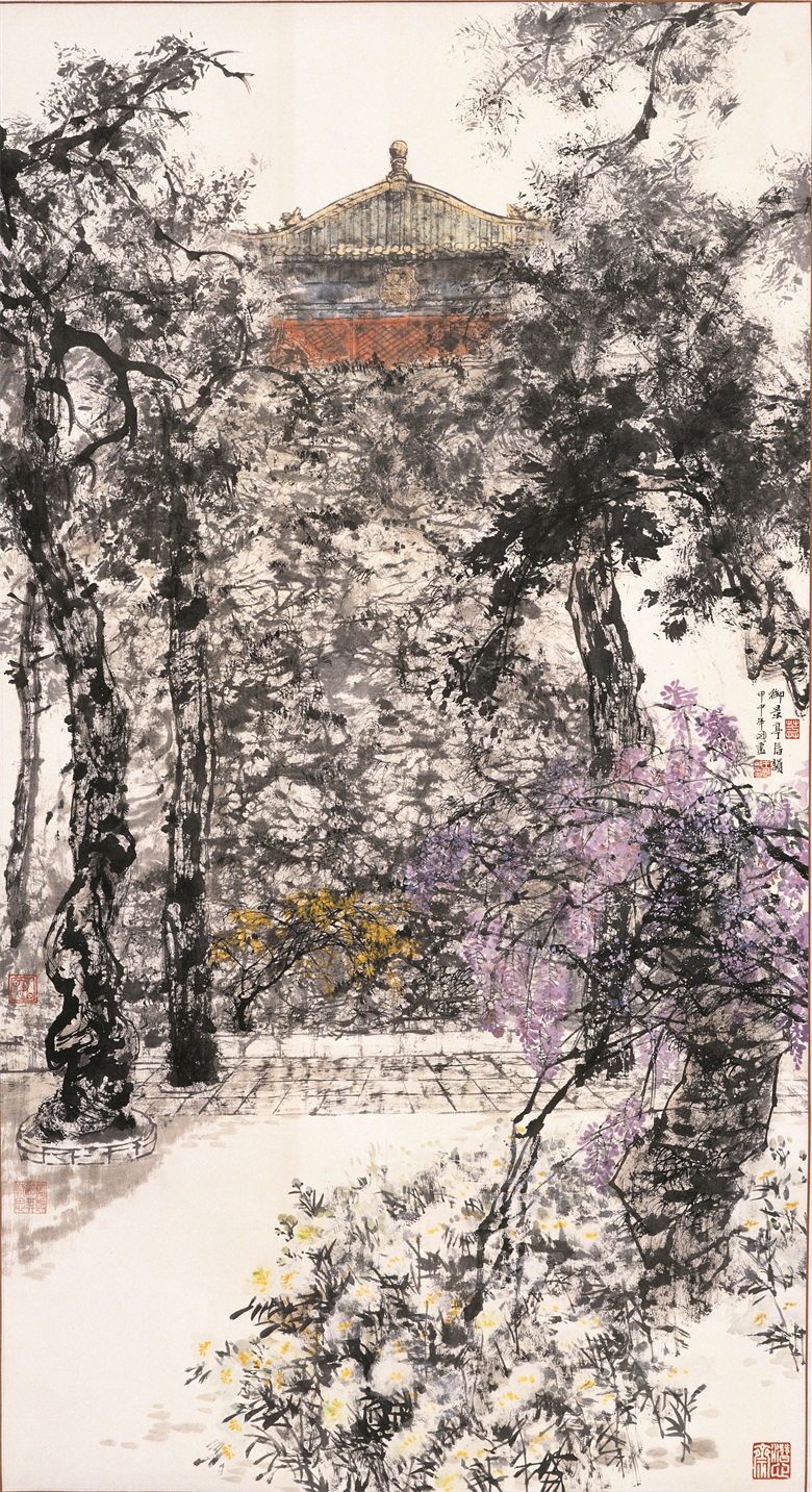 25王明明 《御景亭春韵》179×97cm 2004年.jpg