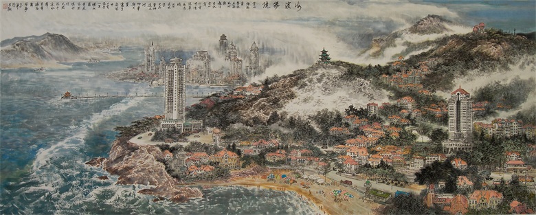 《海滨胜境》2007作145X360cm.jpg