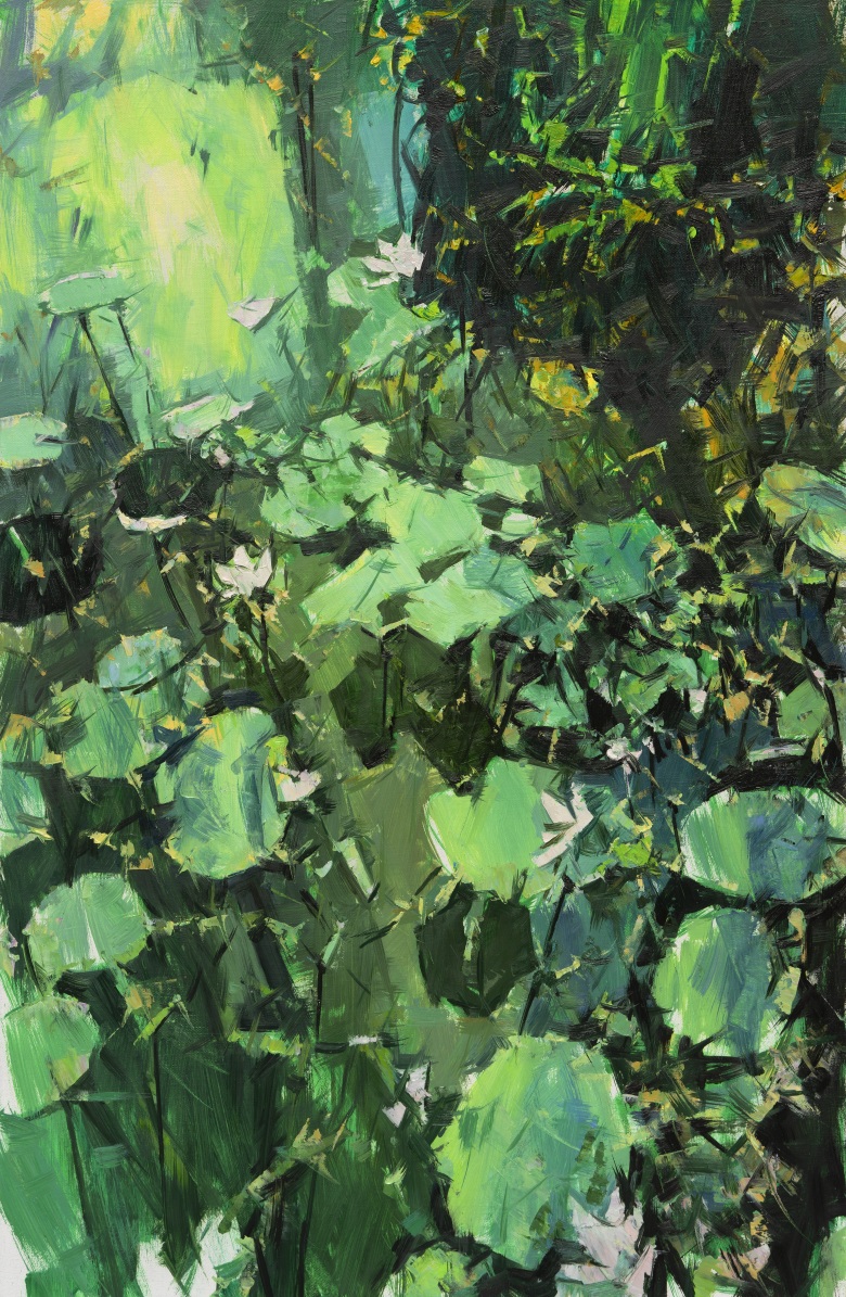 32. 《荷花池头（一）》   布面油画   138cmx90cm   2023年.jpeg
