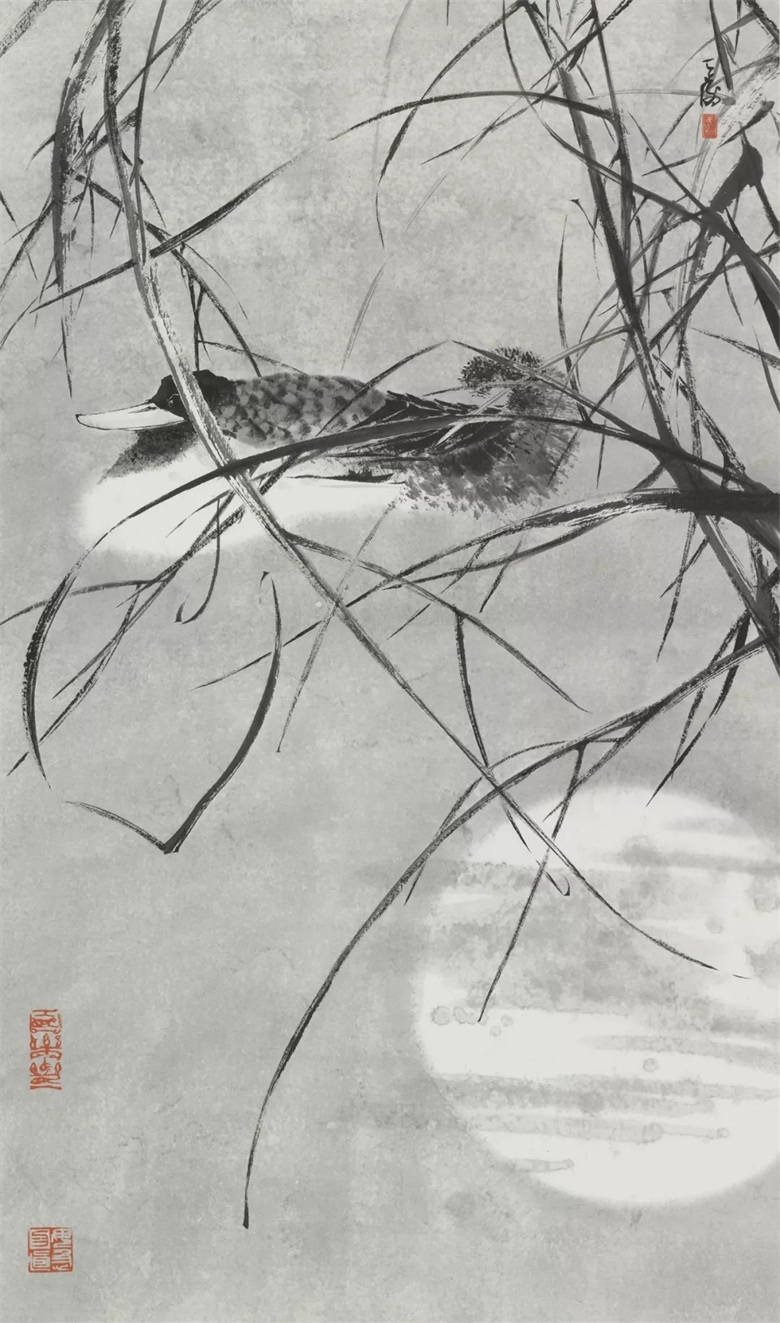 《月夜芦鸭图》1995年.jpg