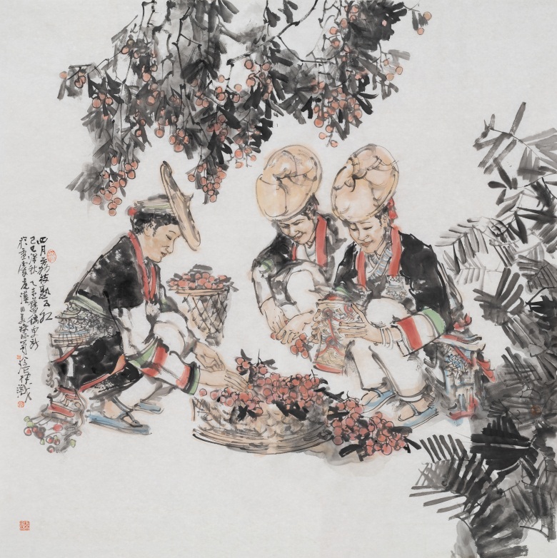 《四月荔枝熟正红》  136X136  2025.jpg