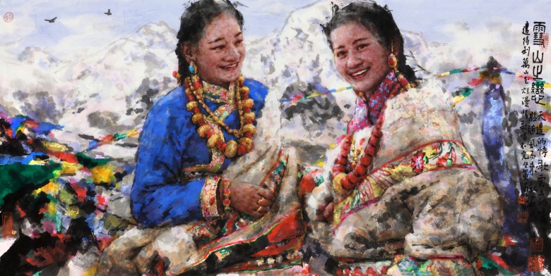 2023年 《雪山之恋》 68x138cm 2023年.JPG